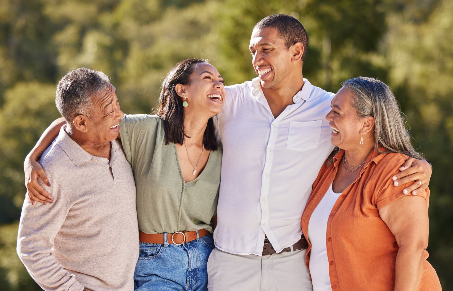 Group laughing together
