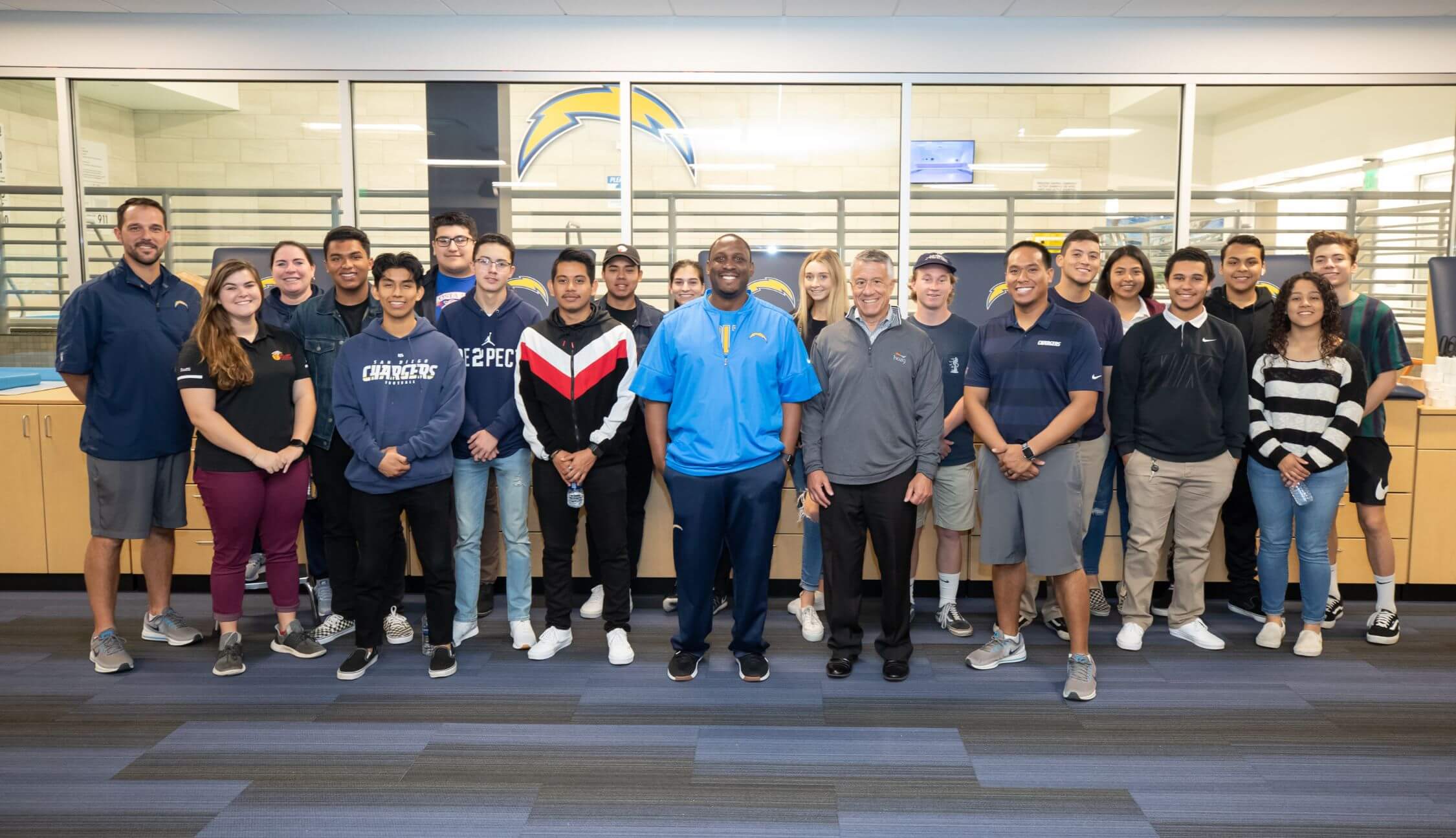 Hoag team at Chargers camp