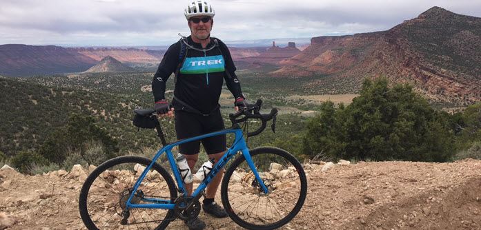 man on mountain bike 